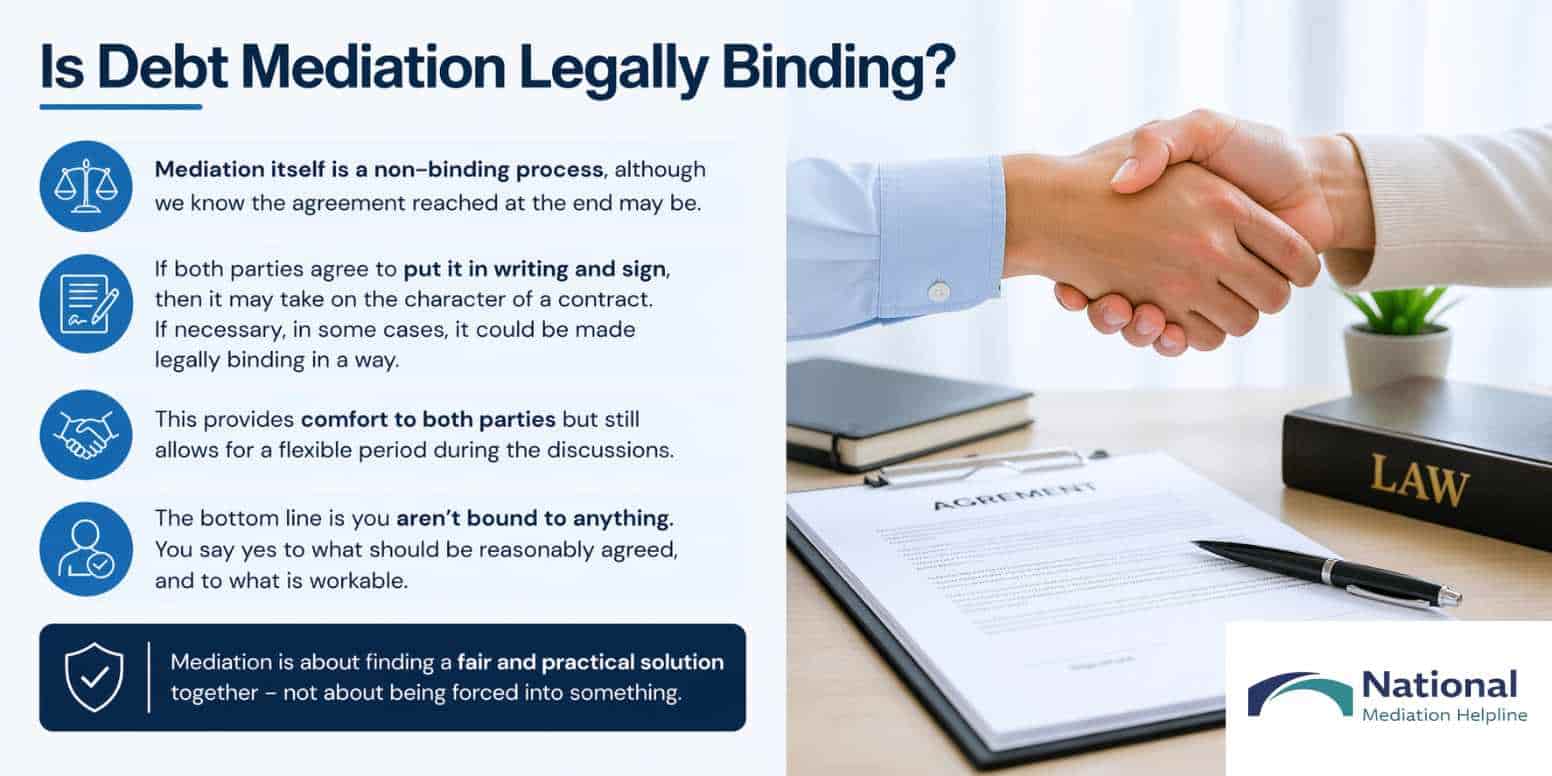 Is Debt Mediation Legally Binding Workington